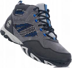 Męskie buty trapery trekingowe membrana TIMBERLAND CRESTRIDGE WATERPROO. Szare buty zimowe męskie Timberland, na zimę, z gumy, bez zapięcia. Za 429.00 zł.