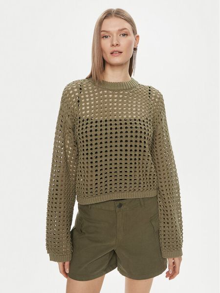JDY Sweter Ronda 15317229 Zielony Regular Fit. Zielone swetry klasyczne damskie JDY, m, z syntetyku, bez kołnierzyka. Za 79.99 zł.