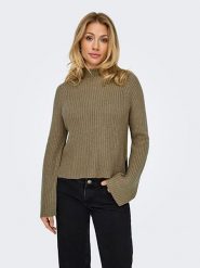 JDY Sweter w kolorze brązowym rozmiar: XL. Brązowe golfy damskie JDY, xl, bez wzorów, ze splotem, bez ramiączek. Za 65.85 zł.