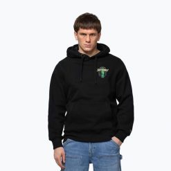 Bluza męska Pitbull Bjj Fight Dvsn Hooded. Czarne bluzy z kapturem męskie PITBULL, m, z bawełny. Za 249.99 zł.