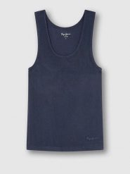 Pepe Jeans Top w kolorze granatowym rozmiar: XL. Niebieskie topy damskie Pepe Jeans, xl, bez wzorów, z jeansu, bez kołnierzyka. Za 104.89 zł.