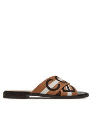 Coccinelle Klapki E4 S07 17 01 01 Beżowy. Brązowe klapki damskie Coccinelle, bez wzorów, z materiału, bez obcasa. Za 639.99 zł.