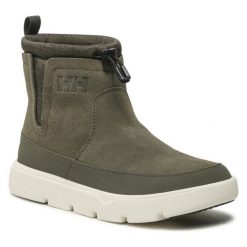 Botki Helly Hansen. Brązowe botki damskie Helly Hansen, bez obcasa, na płaskiej podeszwie, bez zapięcia. Za 439.99 zł.