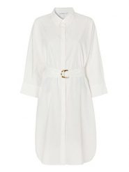 TATUUM Sukienka "Altea" w kolorze kremowym rozmiar: 40. Brązowe sukienki damskie Tatuum, bez wzorów, z bawełny, bez kołnierzyka, bez ramiączek, midi. Za 198.10 zł.