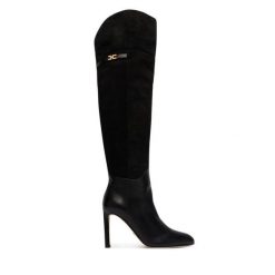 Kozaki Elisabetta Franchi. Czarne kozaki damskie Elisabetta Franchi, bez obcasa, na szpilce. Za 4,059.00 zł.