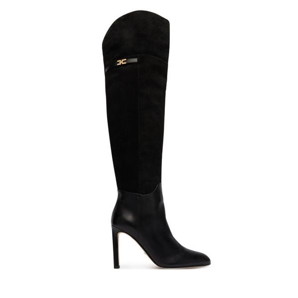 Kozaki Elisabetta Franchi. Czarne kozaki damskie Elisabetta Franchi, bez obcasa, na szpilce. Za 4,059.00 zł.