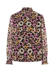 More & More Bluzka w kolorze czarno-fioletowym rozmiar: 38. Czarne bluzki damskie MORE & MORE, bez wzorów, bez kołnierzyka, bez ramiączek. Za 82.64 zł.