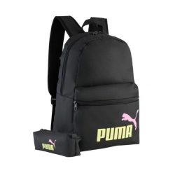 Plecak Puma Phase Set + piórnik czarny. Czarne plecaki damskie Puma, bez wzorów, sportowe. Za 137.39 zł.