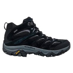 Buty trekkingowe męskie Merrell Moab 3 Mid Gtx Gore-tex. Czarne buty trekkingowe męskie MERRELL, z gore-texu, za kostkę, bez zapięcia, trekkingowe, gore-tex. Za 762.00 zł.
