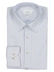 Eterna Koszula - Comfort fit - w kolorze błękitno-białym rozmiar: 48. Niebieskie koszule męskie Eterna, bez wzorów, z bawełny, bez kołnierzyka, bez ramiączek. Za 114.44 zł.