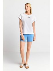 Rich & Royal Koszulka w kolorze białym rozmiar: L. Białe bluzki damskie Rich & Royal, l, bez wzorów, z bawełny, bez kołnierzyka, bez ramiączek. Za 95.92 zł.