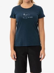 Koszulka z nadrukiem damska Vaude Cyclist T-Shirt V. Zielone t-shirty damskie Vaude, s, bez wzorów, z bawełny, bez kołnierzyka. Za 147.29 zł.