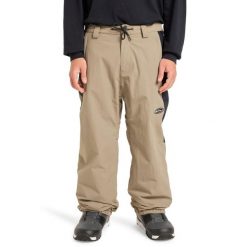 Spodnie do sportów zimowych techniczne dla Mężczyzn SNOW DOWN. Brązowe spodnie materiałowe męskie Quiksilver, bez wzorów, z materiału, sportowe. Za 919.99 zł.