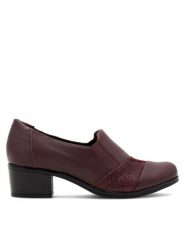 Go Soft Półbuty EST-GUSTA-22 Bordowy. Czerwone półbuty damskie GO SOFT, bez wzorów, ze skóry, bez obcasa, na obcasie. Za 159.99 zł.