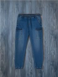 Jeansy jogger cargo - niebieski. Niebieskie jeansy męskie Sinsay. W wyprzedaży za 33.99 zł.