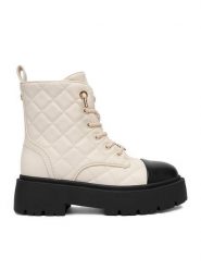 Nine West Trzewiki CEO-INAS-01 Écru. Botki damskie Nine West, z materiału, bez obcasa, na płaskiej podeszwie, bez zapięcia. Za 239.99 zł.