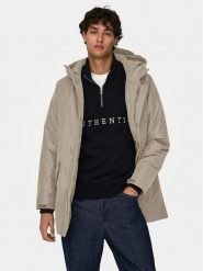 Only & Sons Kurtka zimowa 22025871 Beżowy Regular Fit. Brązowe kurtki męskie Only & Sons, na zimę, m, bez wzorów, z syntetyku, bez kaptura. Za 319.99 zł.