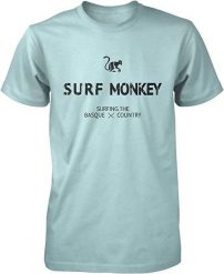 Koszulka z bawełny organicznej - Krótki rękaw / Dorośli (Ice). Niebieskie t-shirty damskie SURF MONKEY, m, bez wzorów, z bawełny, bez kołnierzyka. Za 149.95 zł.