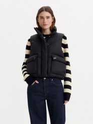 Levi's Kamizelka puchowa w kolorze czarnym rozmiar: L. Czarne kamizelki damskie Levi's, l, z puchu. Za 237.17 zł.