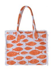 BLE Torebka w kolorze biało-pomarańczowym - 35 x 30 x 20 cm rozmiar: onesize. Białe torebki klasyczne damskie BLE, bez wzorów, z materiału, bez dodatków. Za 77.95 zł.
