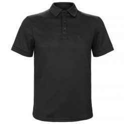 Koszulka polo z krótkim rękawem męska King Equestrian Edwin 23AW. Czarne koszulki polo męskie KING EQUESTRIAN, l, bez wzorów, bez ramiączek. Za 194.99 zł.
