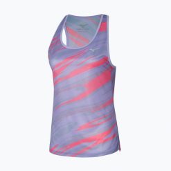 Koszulka do biegania damska Mizuno DAF Graphic Tank. Fioletowe t-shirty damskie Mizuno, s, bez wzorów, z materiału, bez kołnierzyka. Za 79.99 zł.