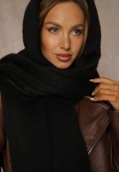 Czarny Szalik Ozdobiony Frędzlami Owedela. Czarne szaliki i kominy damskie Renee, bez wzorów, z jeansu. Za 39.99 zł.