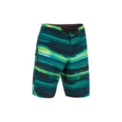 Spodenki surfing długie SBS 900 Abysse. Zielone szorty męskie OLAIAN, bez wzorów, z elastanu, sportowe. W wyprzedaży za 49.99 zł.