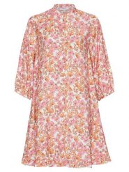 MOSS COPENHAGEN Sukienka "Adanaya Ladonna" w kolorze jasnoróżowo-pomarańczowym rozmiar: XL. Pomarańczowe sukienki damskie MOSS COPENHAGEN, na imprezę, s, bez wzorów, z wiskozy, klasyczne, bez kołnierzyka, bez ramiączek, midi. Za 157.73 zł.