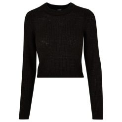 Sweter damski Urban Classics. Czarne swetry klasyczne damskie Urban Classics, na zimę, z dzianiny, bez kołnierzyka. Za 175.50 zł.