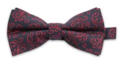 Mucha w Czerwony Ornament, Męska. Czerwone krawaty i muchy męskie Vernon, bez wzorów, eleganckie. Za 29.00 zł.