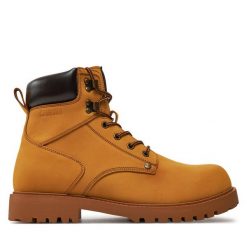 Trapery Big Star Shoes. Brązowe buty zimowe męskie BIG STAR SHOES, bez zapięcia. Za 389.99 zł.