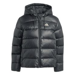 Kurtka puchowa z kapturem dla kobiet adidas Essentials Climawarm. Czarne kurtki damskie Adidas, bez wzorów, z puchu, z kapturem. Za 361.50 zł.