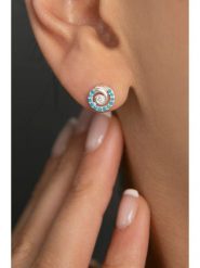 Lodie Silver Srebrne kolczyki-wkrętki z cyrkoniami rozmiar: onesize. Szare kolczyki damskie Lodie Silver, z cyrkonią, srebrne. Za 52.95 zł.
