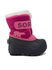 Sorel Śniegowce Toodler Snow Commander NV1960 Różowy. Czerwone kozaki dziewczęce Sorel, bez wzorów, z materiału, bez obcasa. Za 299.99 zł.