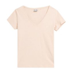 Koszulka Damska 4F. Brązowe bluzki sportowe damskie 4f, bez kołnierzyka, bez ramiączek. Za 60.99 zł.