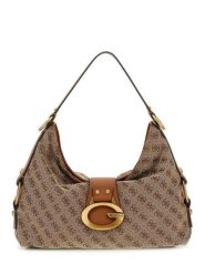Guess Torebka 183622 Beżowy. Brązowe listonoszki damskie Guess, z aplikacjami, bez dodatków. Za 674.99 zł.