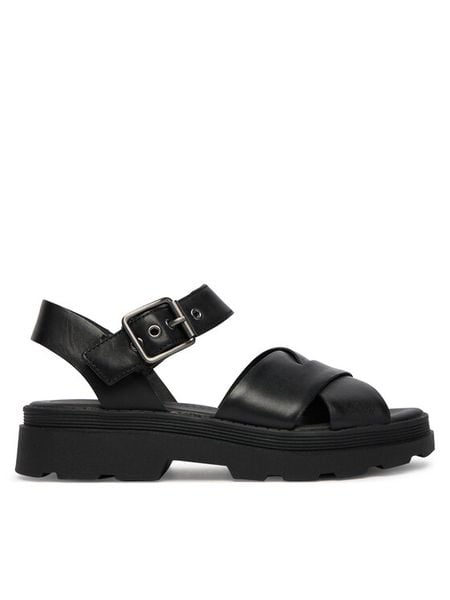 Clarks Sandały Orinoco3 Cross 26186091 Czarny. Czarne sandały damskie Clarks, bez wzorów, ze skóry, bez obcasa, na płaskiej podeszwie. Za 389.99 zł.