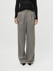 LeGer Spodnie "Shayenne" w kolorze czarno-białym rozmiar: 44. Białe spodnie materiałowe damskie LeGer, bez wzorów, z materiału, z podwyższonym stanem. Za 130.99 zł.