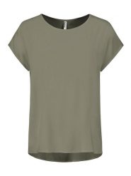 Sublevel Bluzka w kolorze oliwkowym rozmiar: XL. Brązowe bluzki damskie Sublevel, s, bez wzorów, z wiskozy, klasyczne, bez kołnierzyka, bez ramiączek. Za 43.99 zł.