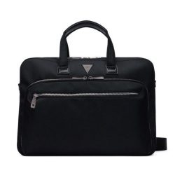 Torba na laptopa Guess. Czarne torby na laptopa damskie Guess, z aplikacjami. Za 674.99 zł.