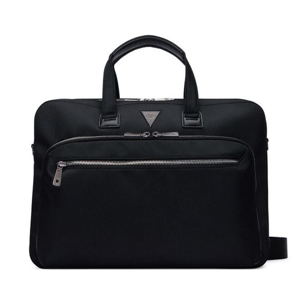 Torba na laptopa Guess. Czarne torby na laptopa damskie Guess, z aplikacjami. Za 674.99 zł.