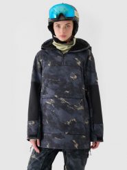 4F Kurtka snowboardowa membrana 8000 damska - czarna XXL. Czarne kurtki damskie 4f, m, bez wzorów, z dzianiny, z kapturem, narciarskie. W wyprzedaży za 299.99 zł.