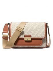 Michael Kors Torebka w kolorze jasnobrązowo-kremowym - 24 x 16 x 8 cm rozmiar: onesize. Brązowe torebki klasyczne damskie Michael Kors, bez wzorów, z materiału, bez dodatków. Za 521.99 zł.