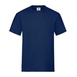 Ciężka Bawełniana Koszulka Unisex Dla Dorosłych. Niebieskie t-shirty damskie Fruit of the Loom, bez wzorów, z bawełny, bez kołnierzyka. Za 38.99 zł.