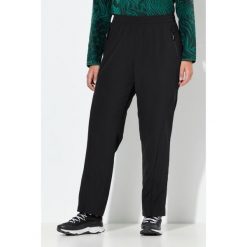 Damskie Spodnie funkcyjne proste nogawki elastyczny pas kieszenie na zamek. Czarne spodnie dresowe damskie Ulla Popken, na lato, plus size, bez wzorów, z elastanu. Za 349.99 zł.
