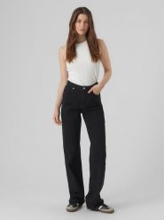 Vero Moda Dżinsy - Comfort fit - w kolorze czarnym rozmiar: W26/L32. Czarne jeansy damskie Vero Moda, z podwyższonym stanem. Za 65.85 zł.