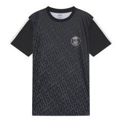 Koszulka Piłkarska Męska PSG. Czarne t-shirty sportowe męskie PSG, l, bez ramiączek, do piłki nożnej. Za 184.99 zł.