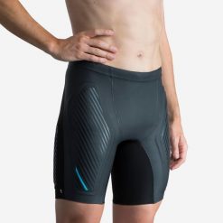 Second Life - Spodenki pływackie Jammer męskie Nabaiji z... - Stan Dobry. Czarne szorty męskie Decathlon, z materiału, bez kołnierzyka. Za 216.99 zł.