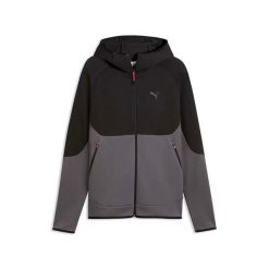 Bluza Puma Pumatech Slim Elevated Full-Zip Hoodie Dk Dorośli. Szare bluzy sportowe męskie Puma, bez wzorów, z bawełny, sportowe, bez kołnierzyka, bez ramiączek. Za 407.99 zł.